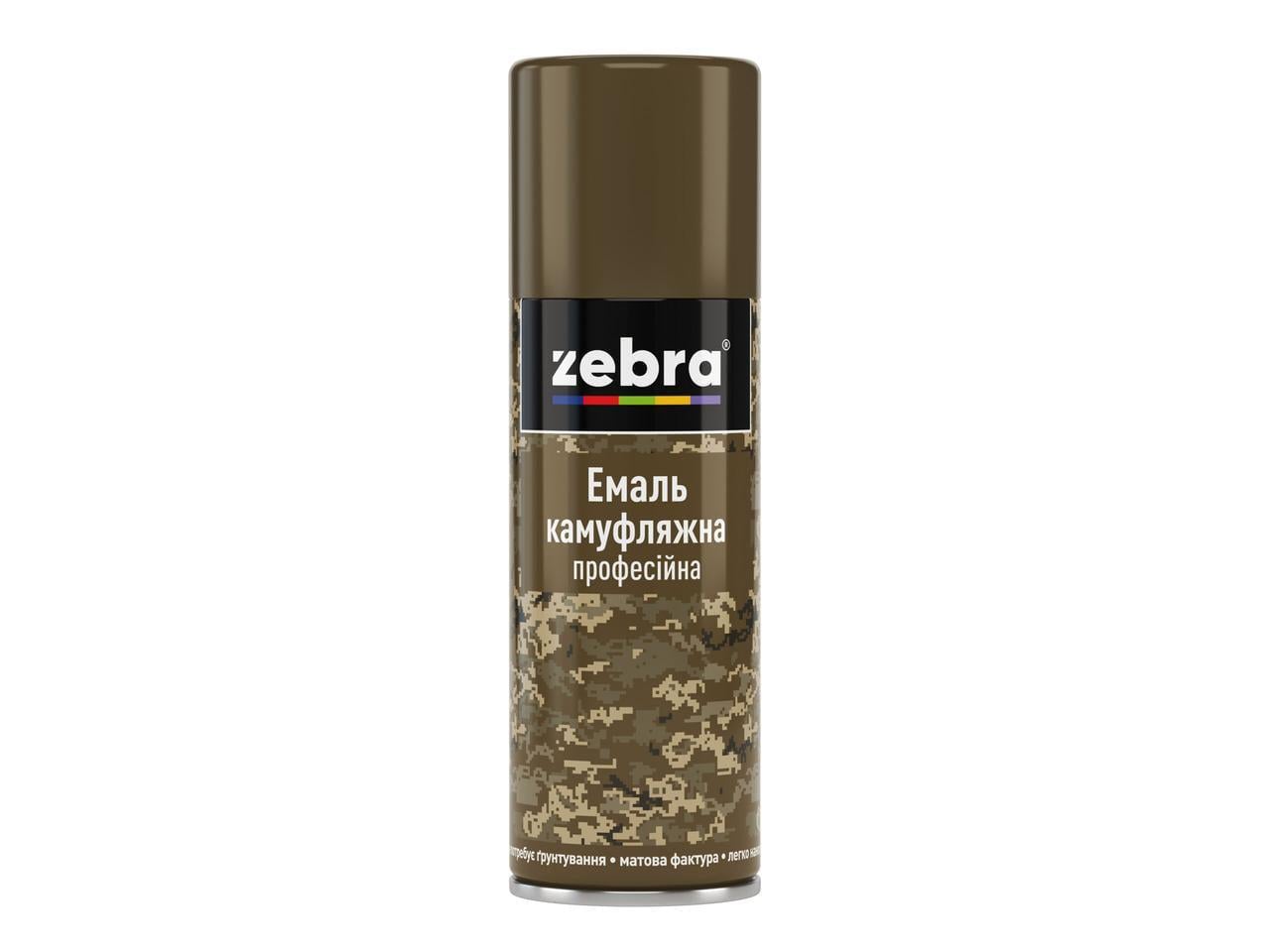Эмаль аэрозольная камуфляжная ZEBRA Professional матовая 19-0414 400 мл Лесная ночь (3150871718)