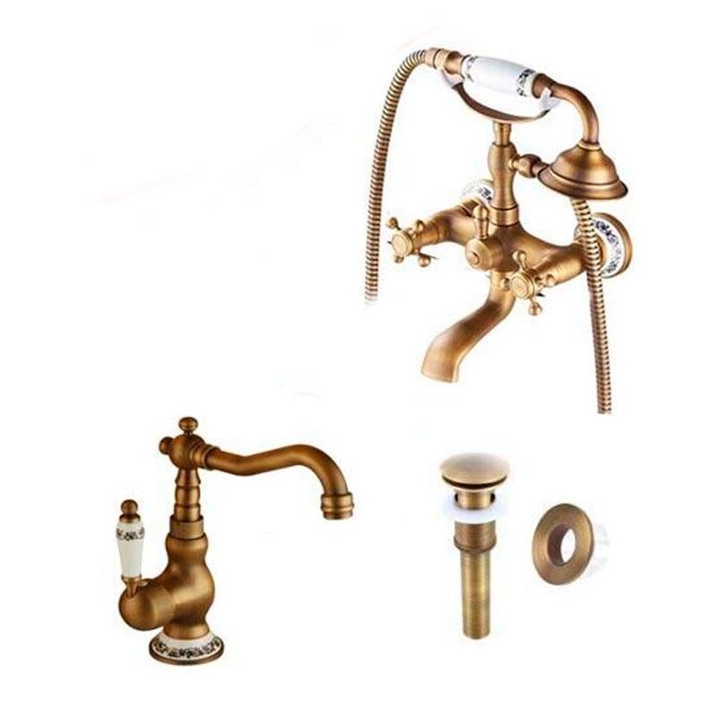Набір змішувач для ванни Art Design Deco Бронзовий (Set Deco-2)