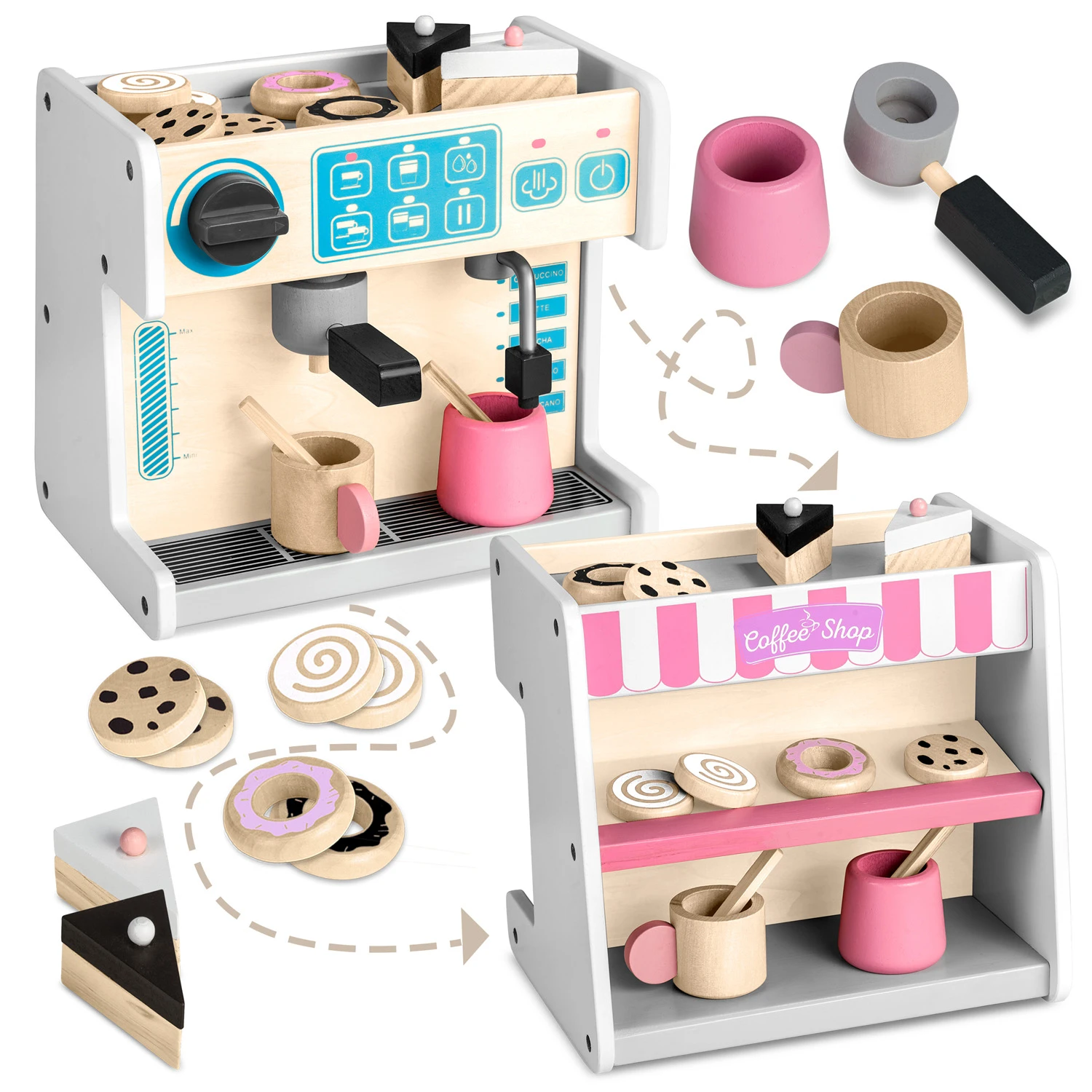 Кавоварка Іграшкова Ricokids RK-851 з кондитерськими виробами (785101)