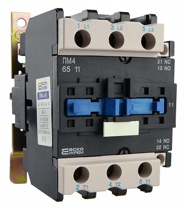 Контактор-пускатель АСКО-Укрем ПМ 4-65 M7 LC1-D6511 65А 220 B 1NO 1NC (A0040010054)
