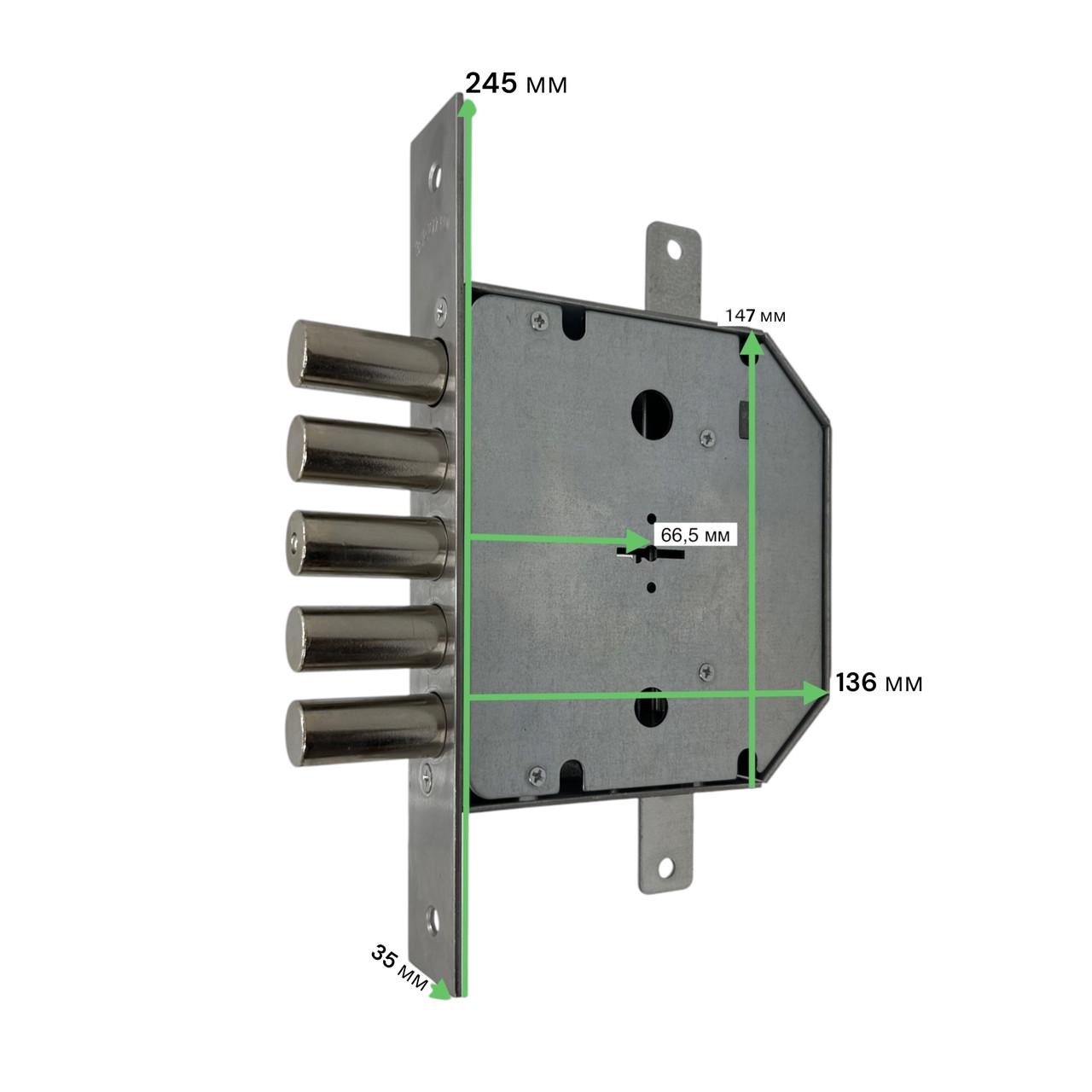 Замок сувальдний врізний Bruno BR 3.2 на гаражні ворота (290066) - фото 6 Замок сувальдний врізний Bruno BR 3.2 на гаражні ворота (290066) - фото 6