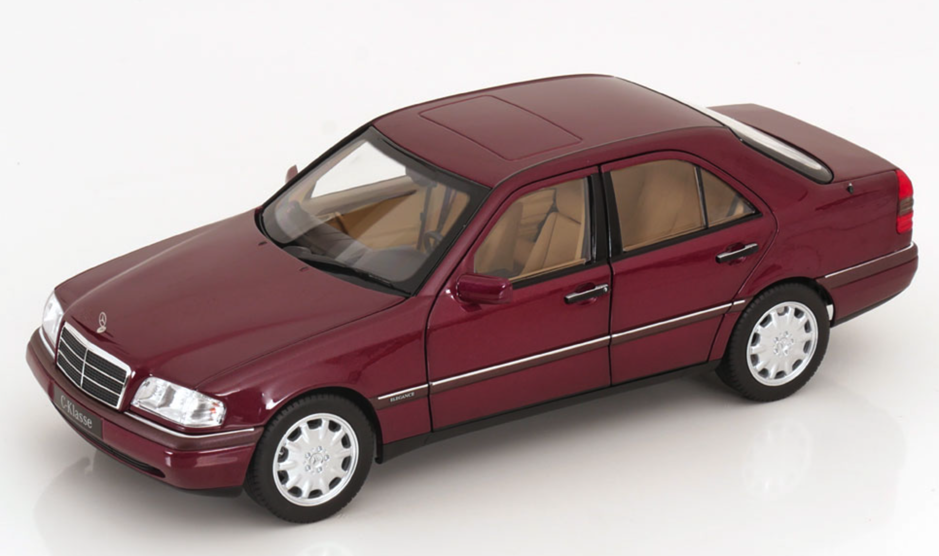 Модель автомобіля Norev Mercedes-Benz C-Class W202 Limousine 1:18 Red Metallic (183370)