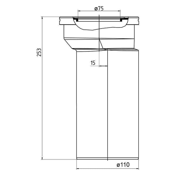 Фановая труба Ani Plast W 1225 110 мм - фото 2