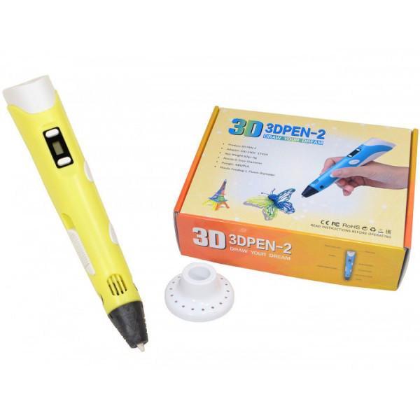 Ручка 3D для рисования и творчества c LCD дисплеем Yellow (23250490)