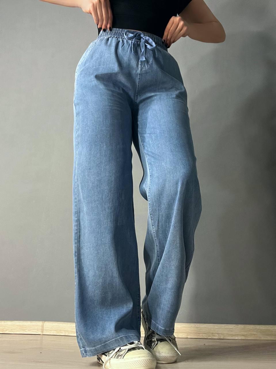 Джинси жіночі Ластівка 4080 на резинці Блакитний XL/2XL 30 (26675082)