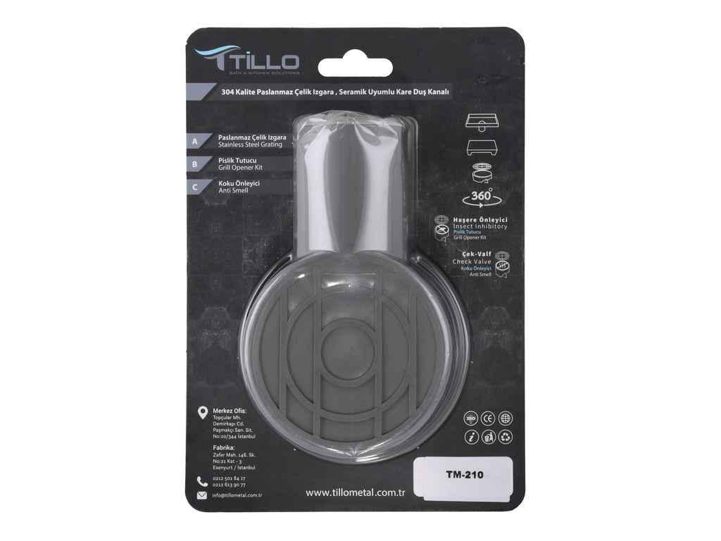 Трап зливний TILLO LUX MODEL з рамкою вихід бічний Ø50 10х10 см (1004973)