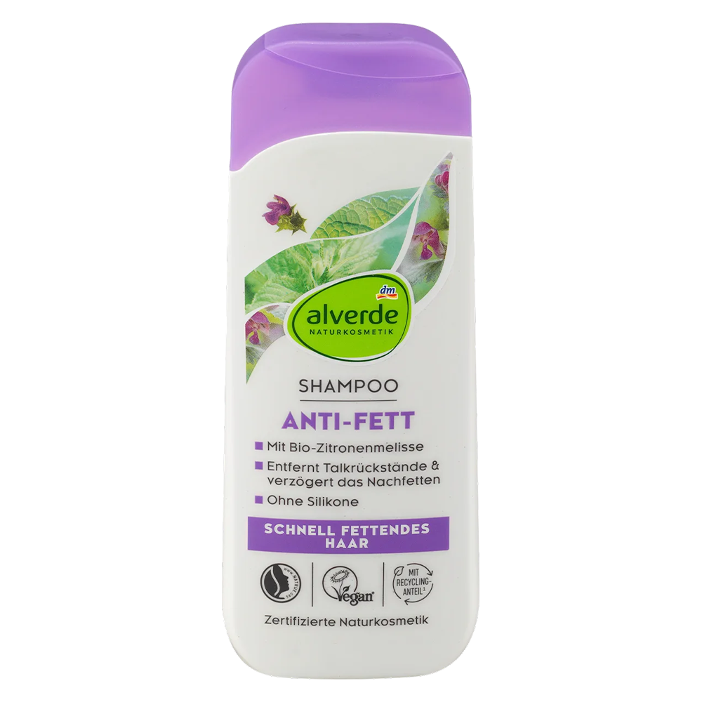 Шампунь натуральный Alverde Naturkosmetik для жирной кожи головы и волос 200 мл