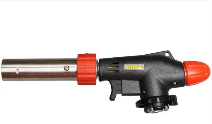 Газовий пальник Virok з цанговим з’єднанням Piezo-запал 360° (44V166)