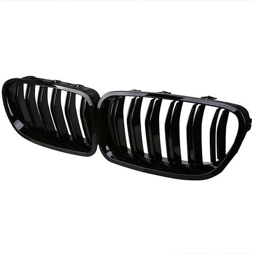 Решетка радиатора для BMW F10/F11/F18 М 2010-2017 Черный глянцевый (00124)