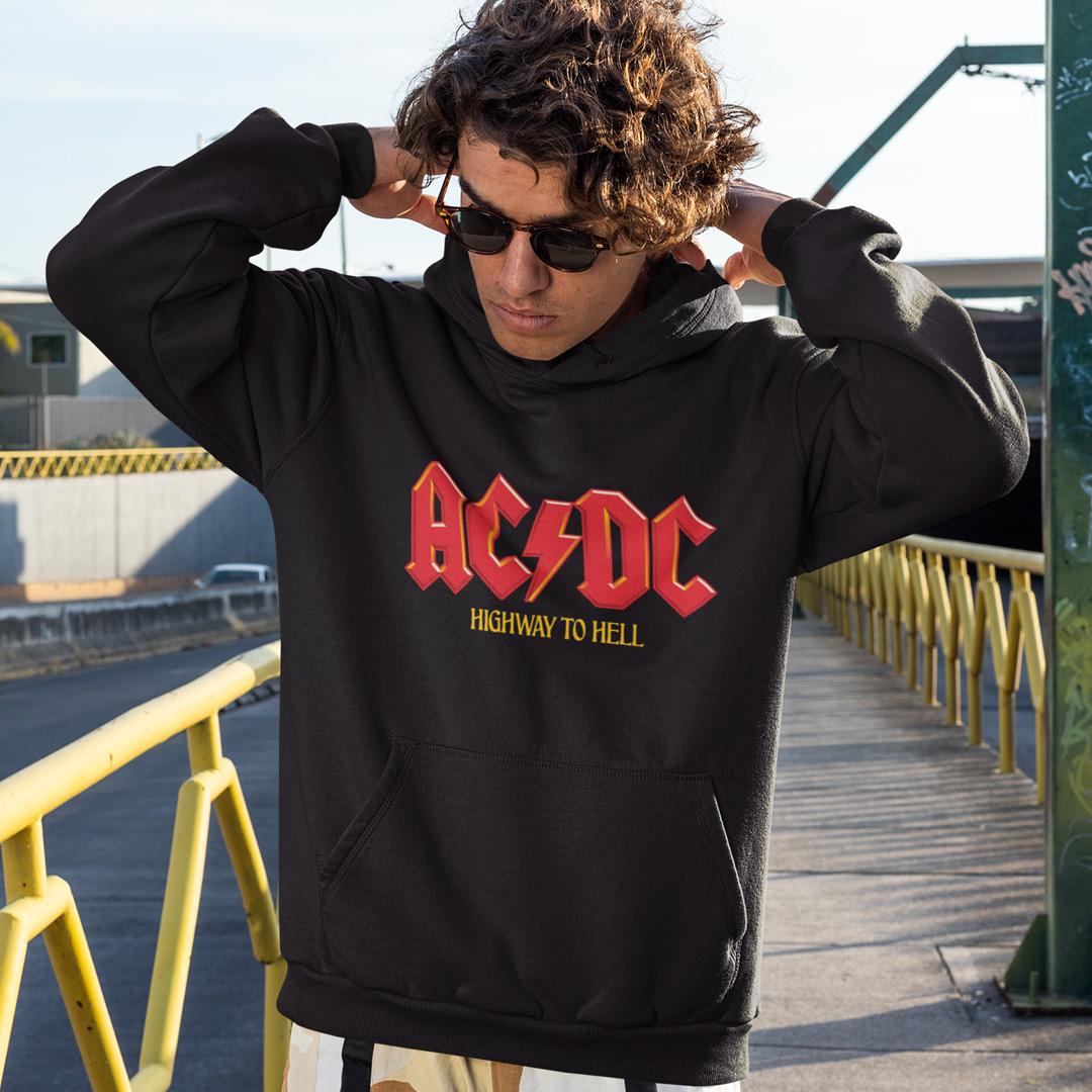 Худи флисовый унисекс AC DC Highway To Hell 1979 M Черный