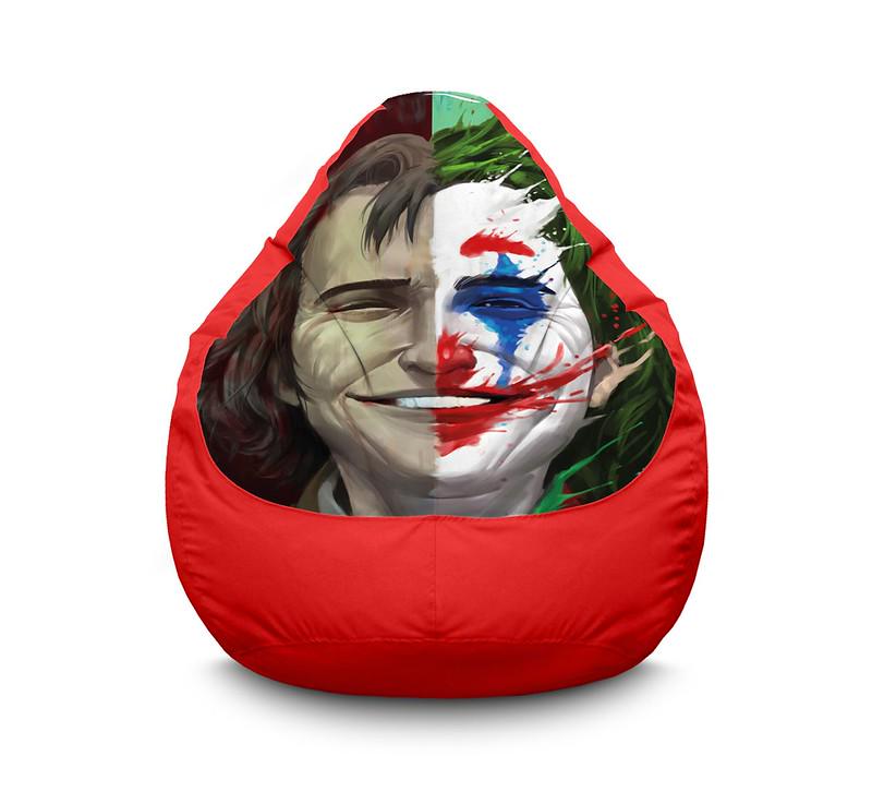 Кресло мешок iPuff Joker Half face Оксфорд XXL 90х125 см Красный