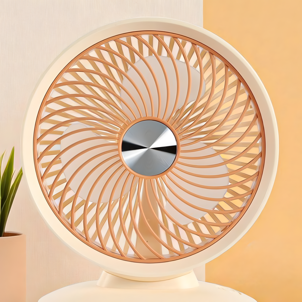Вентилятор портативний настільний на акумуляторі 1200 мАг USB-Type C 3 режими 5 Вт Кремовий (27434606) - фото 8 Вентилятор портативний настільний на акумуляторі 1200 мАг USB-Type C 3 режими 5 Вт Кремовий (27434606) - фото 8