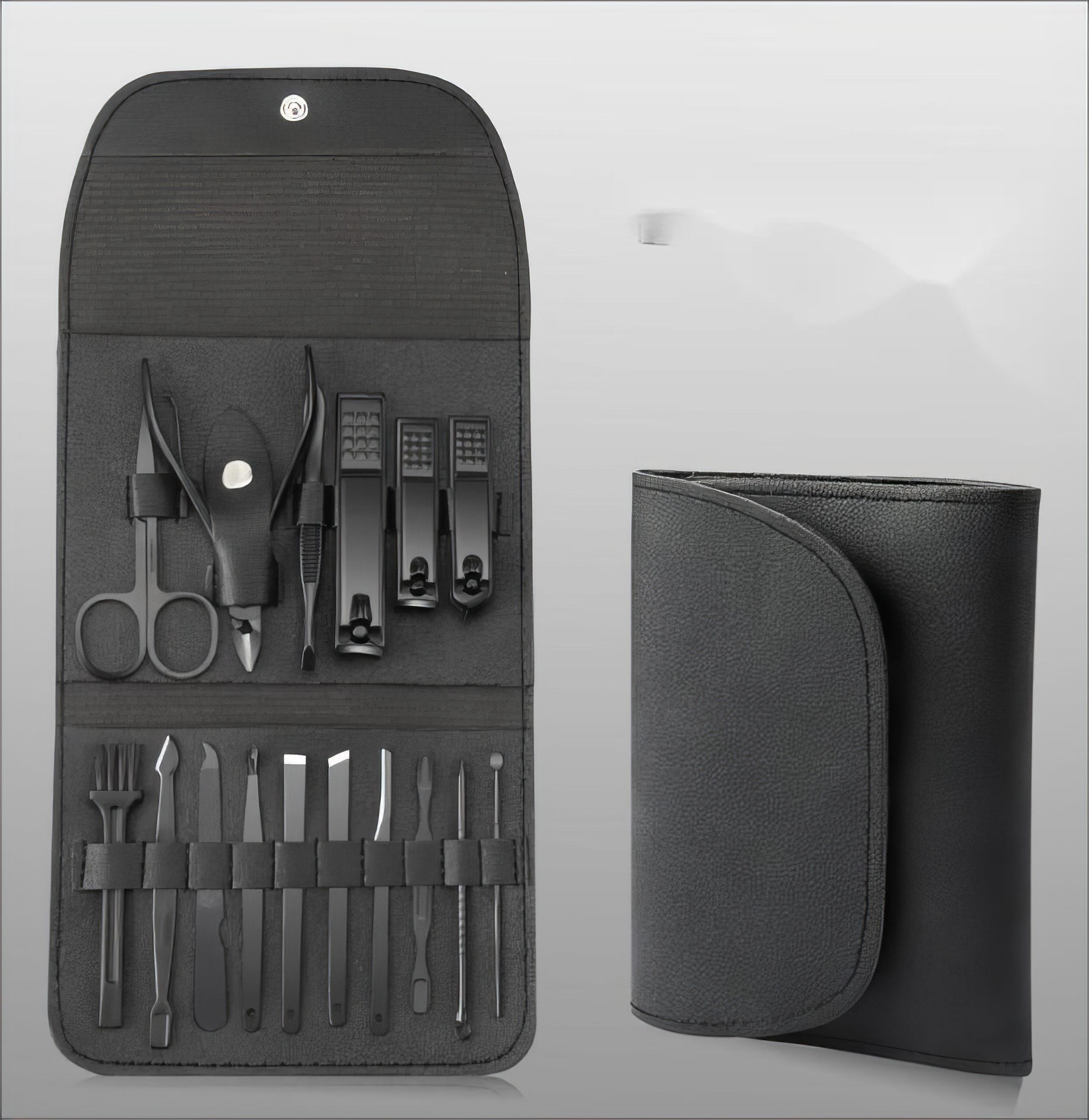 Набір інструментів для манікюру педикюру 16 шт. Чорний - фото 3 Набір інструментів для манікюру педикюру 16 шт. Чорний - фото 3