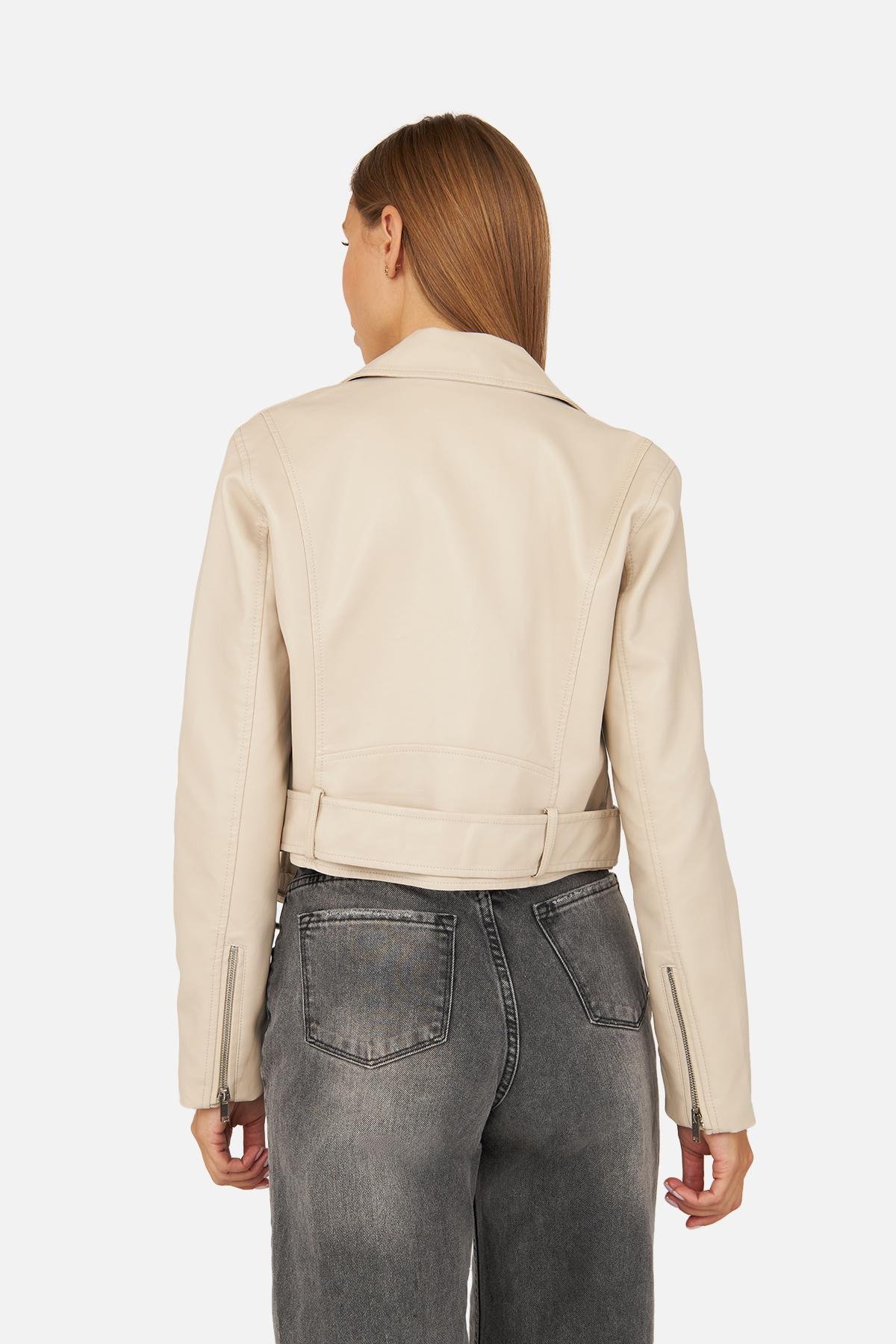 Куртка косуха жіноча р. 40 Сірий (SKT001009740) - фото 5 Куртка косуха жіноча р. 40 Сірий (SKT001009740) - фото 5