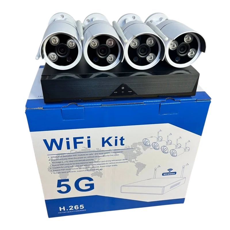 Комплект для видеонаблюдения беспроводной UKC 8004/6673 DVR KIT CAD Full HD Wi-Fi 5G