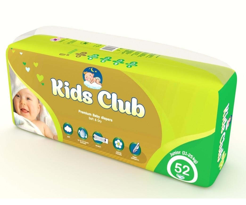 Підгузки дитячі Kids Club р. 5 Junior 11- 25 кг 52 шт. (1633432289)