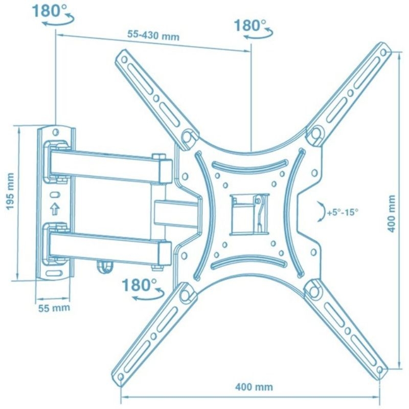 Крепление для телевизора Walfix R-383B настенное 26-55" (tf1368) - фото 3