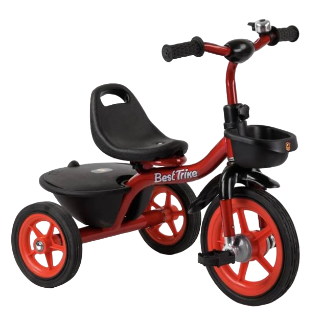 Велосипед детский трехколесный Best Trike на две корзины со звоночком Красный (BS-1788)