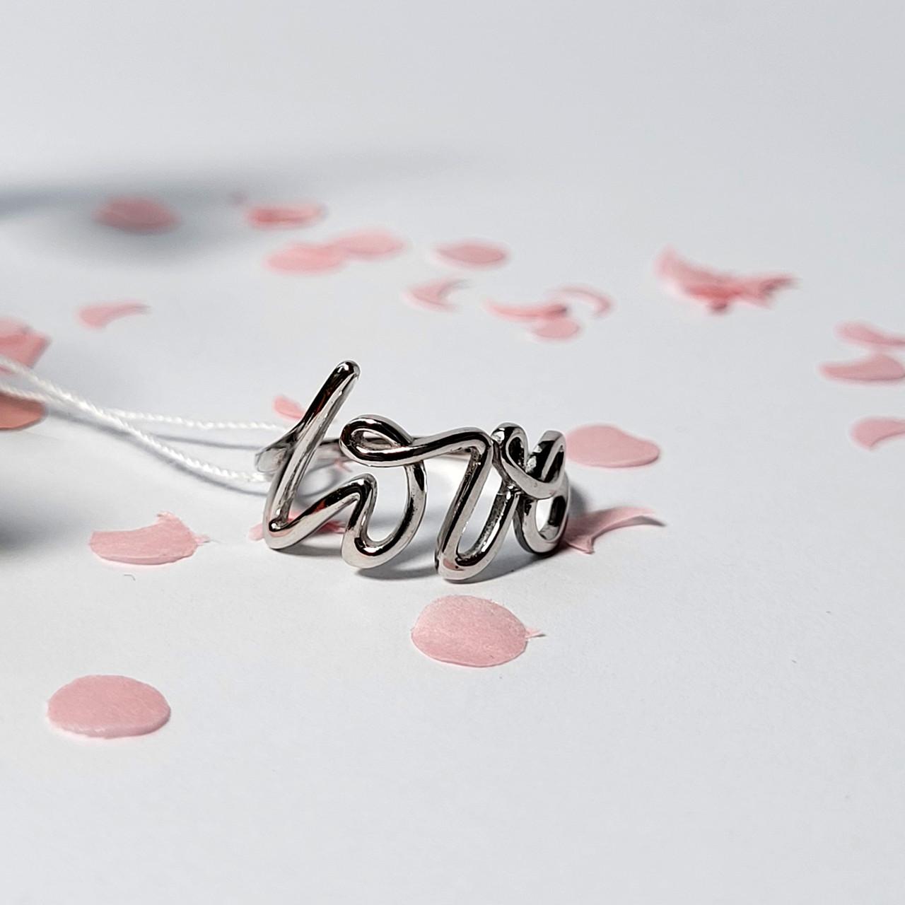 Кольцо серебряное женское Любовь без камней р. 16,5 925 пробы 1,32 г (1528) Кольцо серебряное женское Любовь без камней р. 16,5 925 пробы 1,32 г (1528)