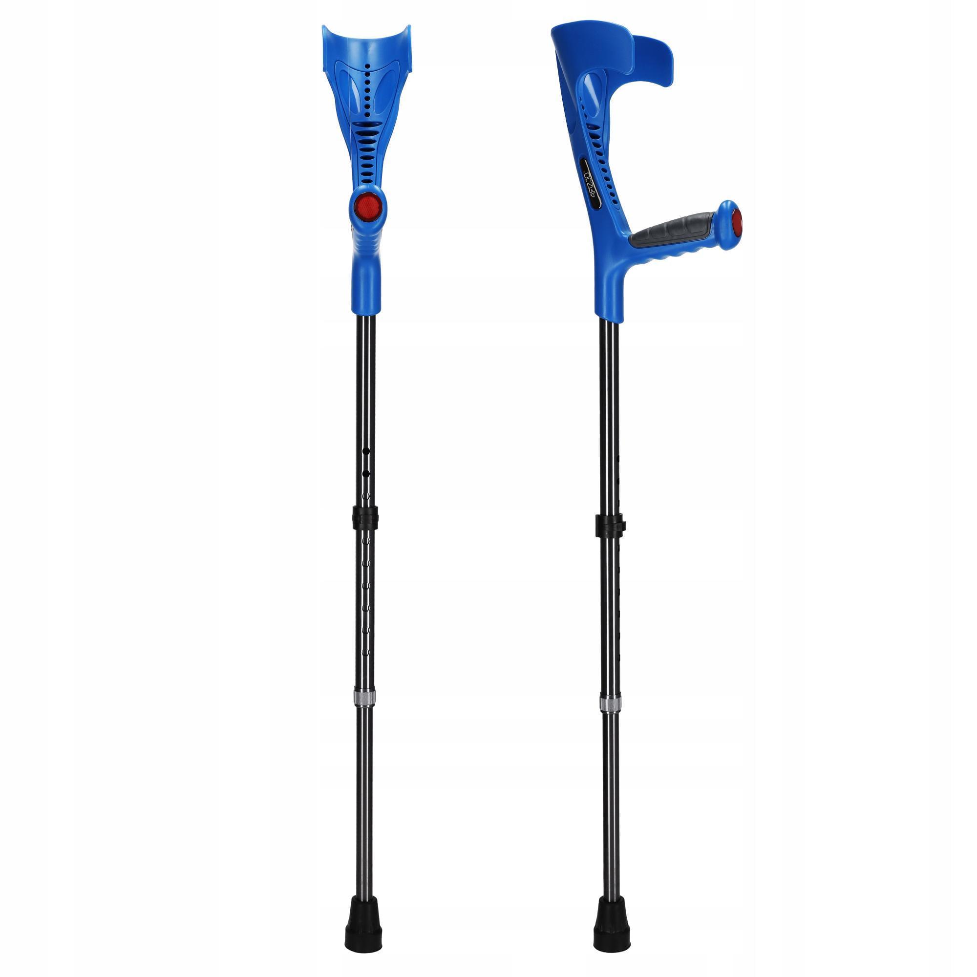 Костыли ортопедические 4fizjo MED 2 шт. с опорой для локтя Blue (P-5905973403597)