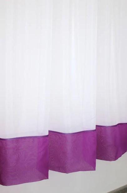 Шторки на кухню/балкон шифон 270х170 см Белый/Фуксия (047к) - фото 4 Шторки на кухню/балкон шифон 270х170 см Белый/Фуксия (047к) - фото 4