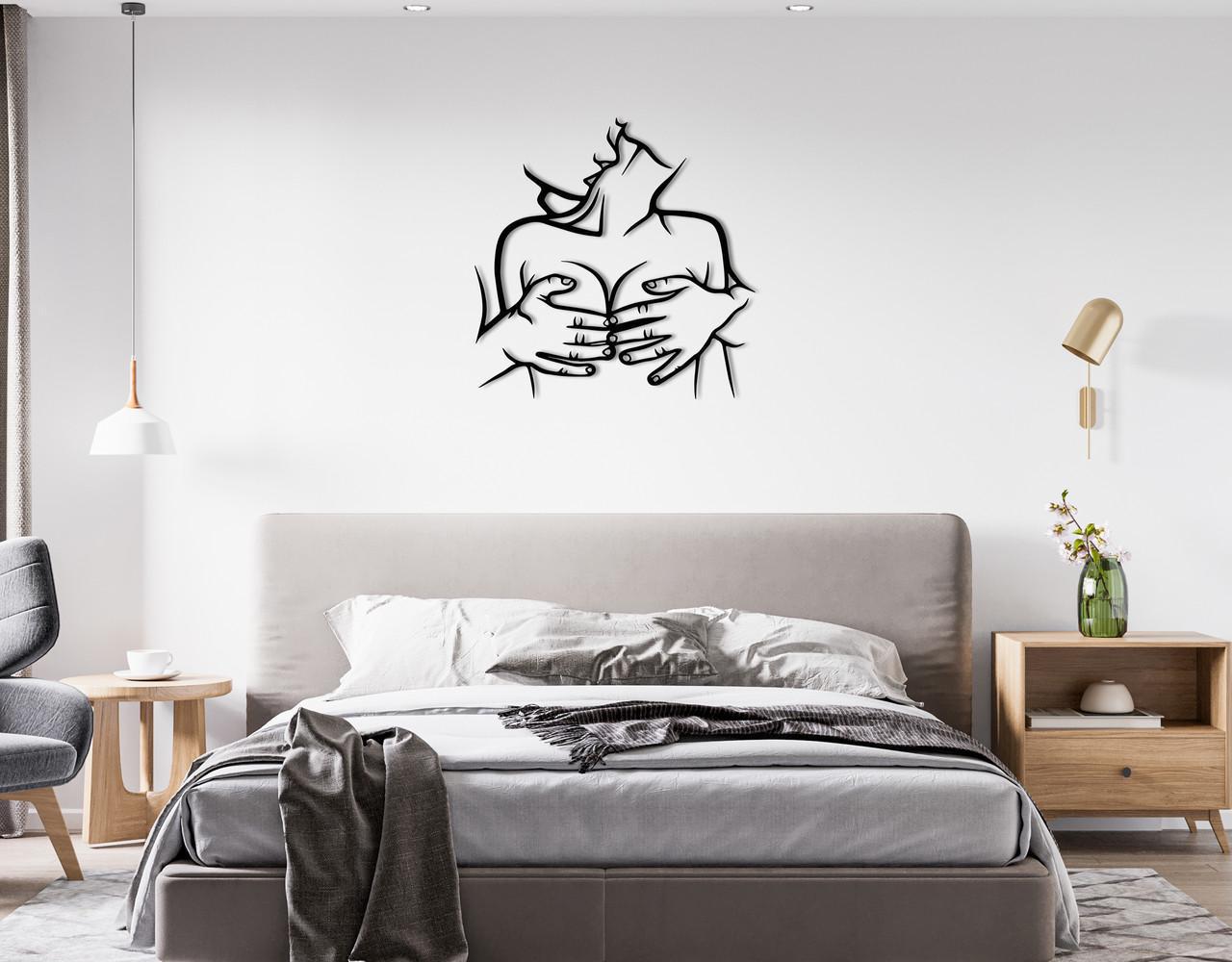 Декоративное панно на стену Upwood Decor Two Hugs 70х77 см Black (1533613476)