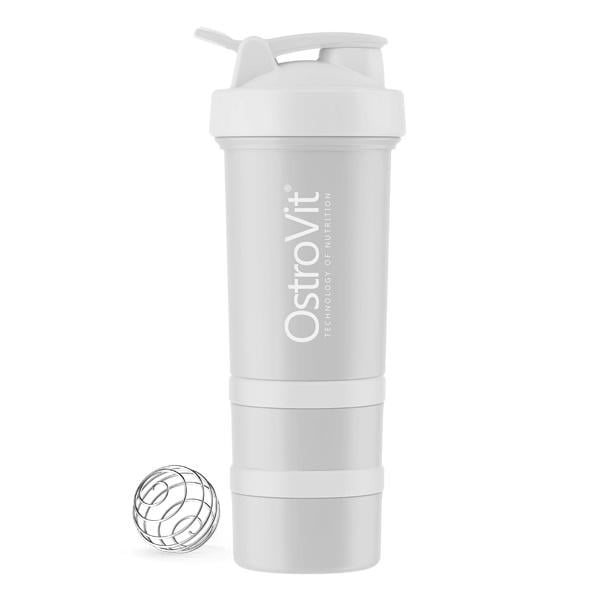 Шейкер OstroVit Smart Premium Shaker + 2 containers 450 ml Gray