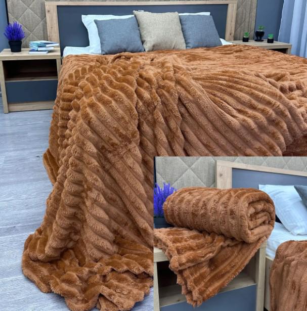 Покрывало велсофт Шарпей 200х230 см Терракотовый (87-107) - фото 3 Покрывало велсофт Шарпей 200х230 см Терракотовый (87-107) - фото 3