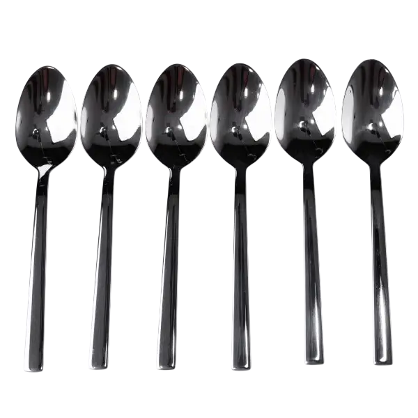 Набор чайных ложек Yiwu TITANIUM 6 шт. 14.5 см из нержавеющей стали Серебристый (147-107-HP-16978-18)