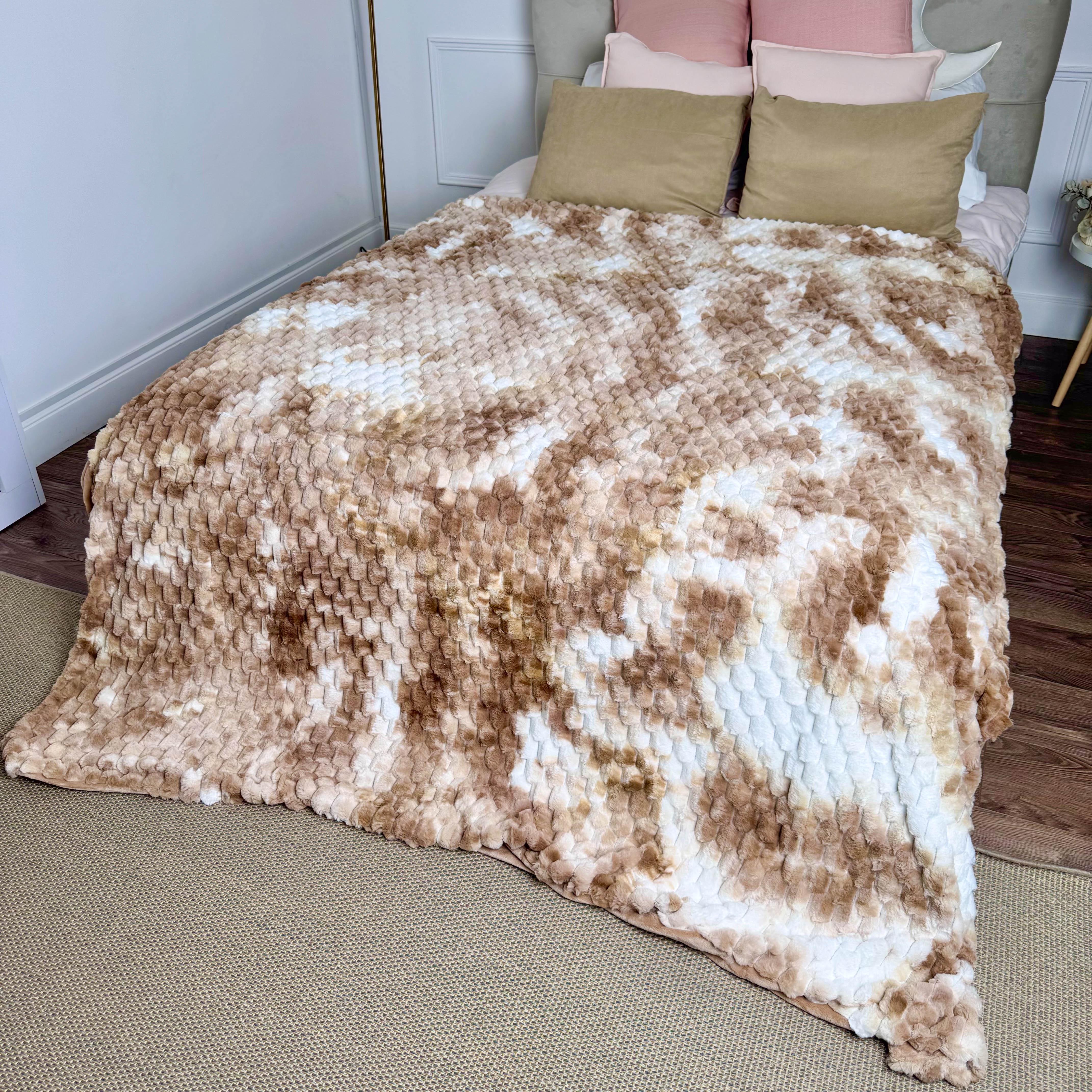 Плед Кролик 220x240 см Коричневый (88458) - фото 1 Плед Кролик 220x240 см Коричневый (88458) - фото 1