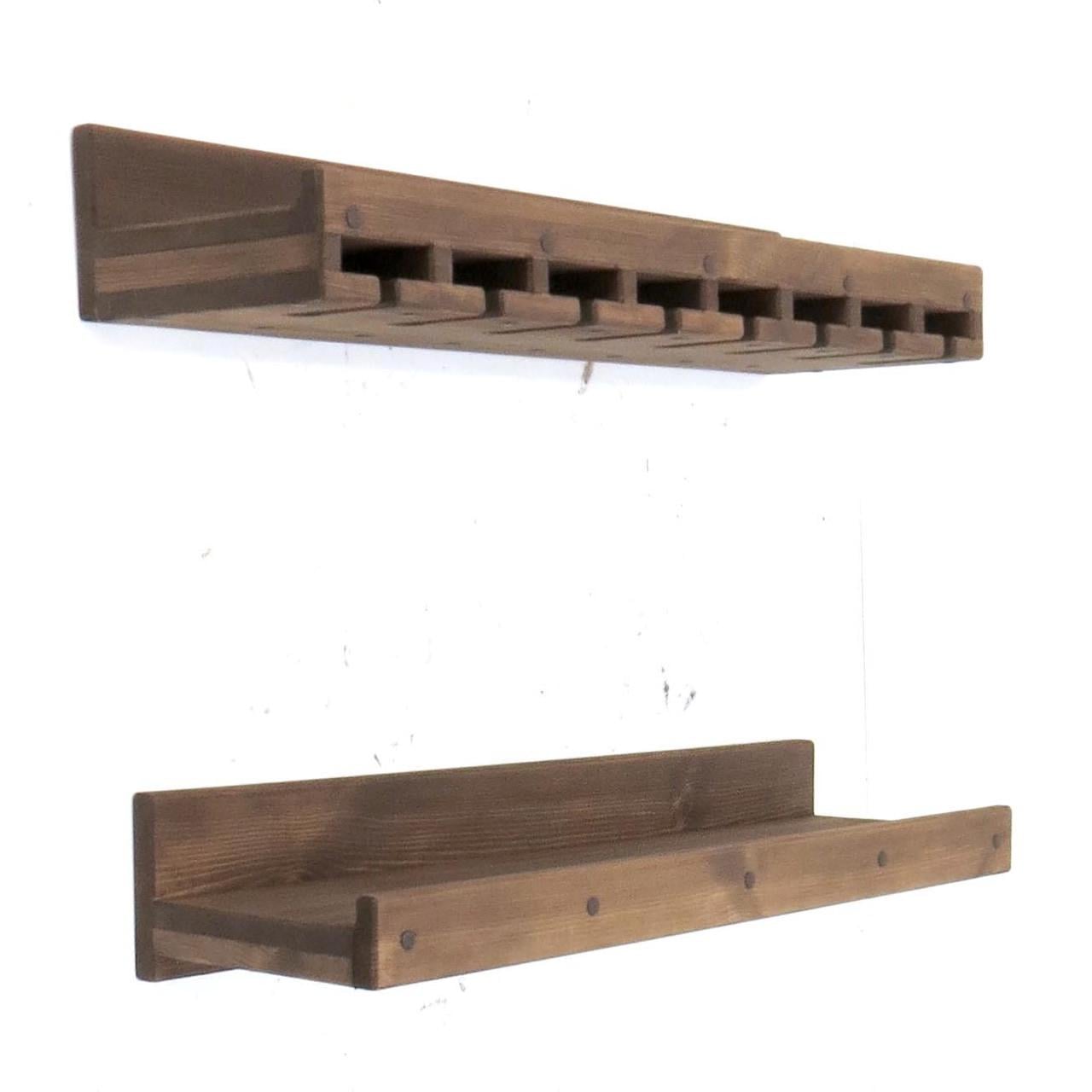 Полка настенная из дерева Потоси 8 Капучино (ПНК/080209)