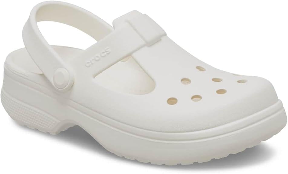 Сабо детские для девочки Crocs Classic Mary Jane Clog р. 34-35 J3 Белый (210615-0WV)