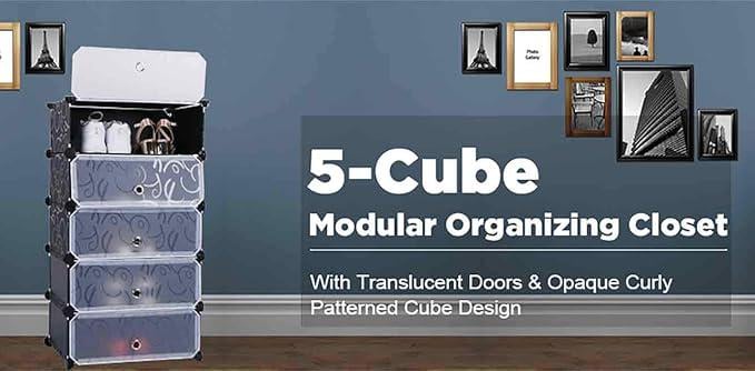 Шафа для зберігання взуття пластикова на 5 секцій 37х37х90 см (15934) - фото 7 Шафа для зберігання взуття пластикова на 5 секцій 37х37х90 см (15934) - фото 7