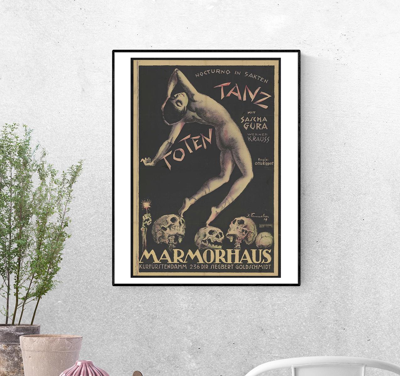 Постер Танец смерти 1919 Режиссер Отто Рипперт формат А-4
