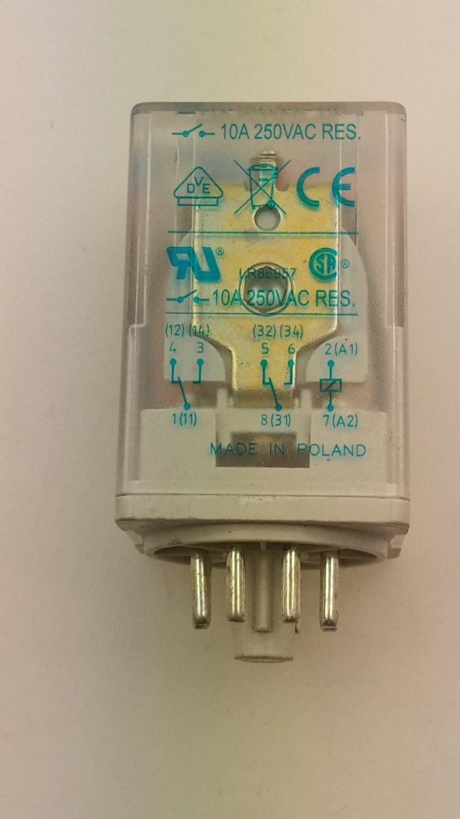 Реле GE Power PRC2P20ABL DC12V/10A/250VAC 35x35x52