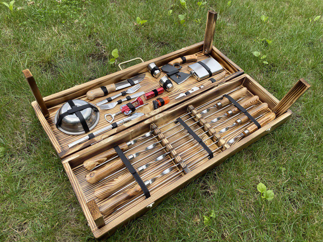 Набор шашлычный в кейсе со столиком Piknik №6 M