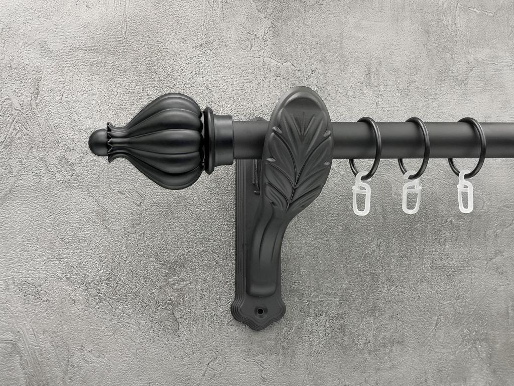 Карниз Quadrum Таджа гладкая штанга одинарный ретро 25 мм 160 см Черный