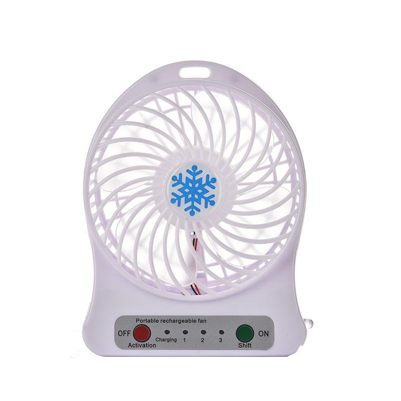 Вентилятор Holder Fan HF39 с подсветкой, аккумуляторный 18650 USB Белый
