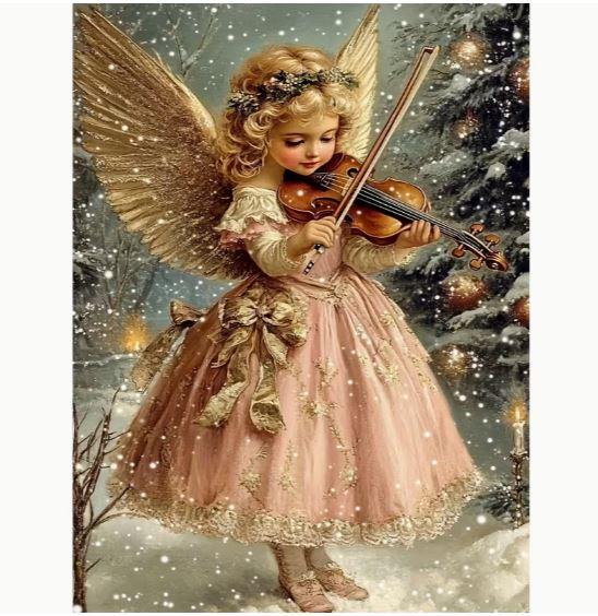 Набор для вышивки крестом Маленькая хранительница праздника 14CT канва Аида с нанесенным рисунком 30x40 см (2865239629)