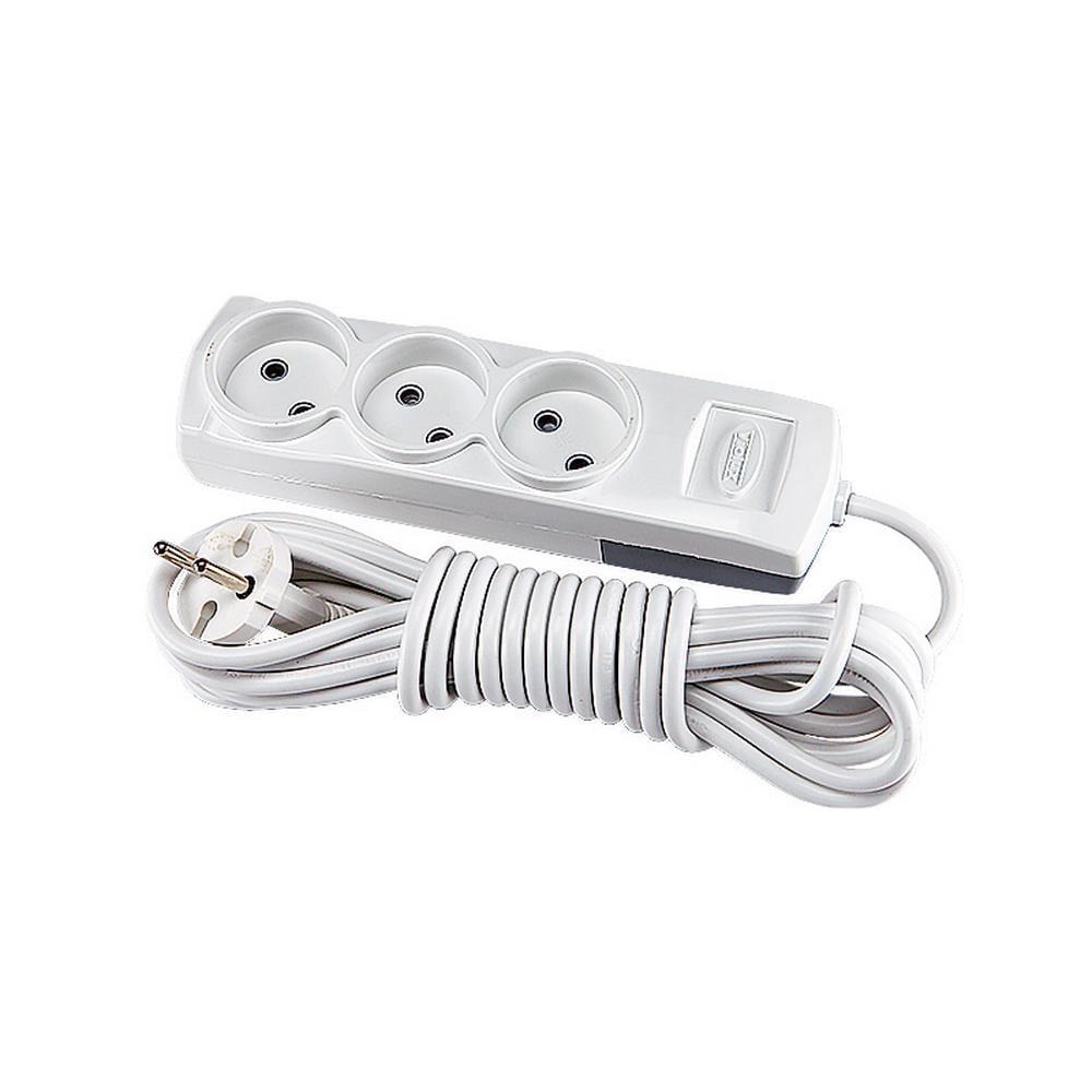 Подовжувач тримісний Violux без заземлення 5 м (920350)