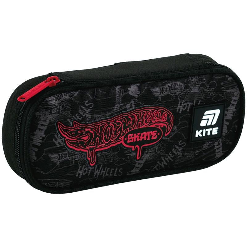 Пенал шкільний KITE Hot Wheels Skate 21х8,5х4,5 см Чорний (HW25-662-1)