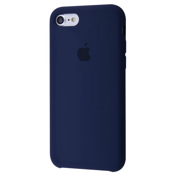 Силиконовый Чехол Накладка Silicone Case для iPhone 7/8/SE 2020 Закрытый низ Dark Blue