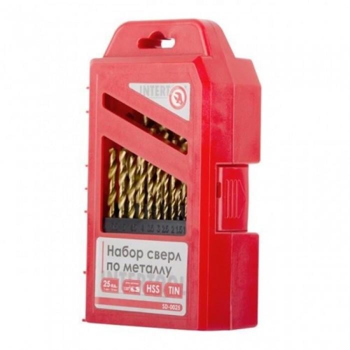 Набір свердел по металу Intertool SD-0025 HSS 25 шт. (1527311903) - фото 2 Набір свердел по металу Intertool SD-0025 HSS 25 шт. (1527311903) - фото 2