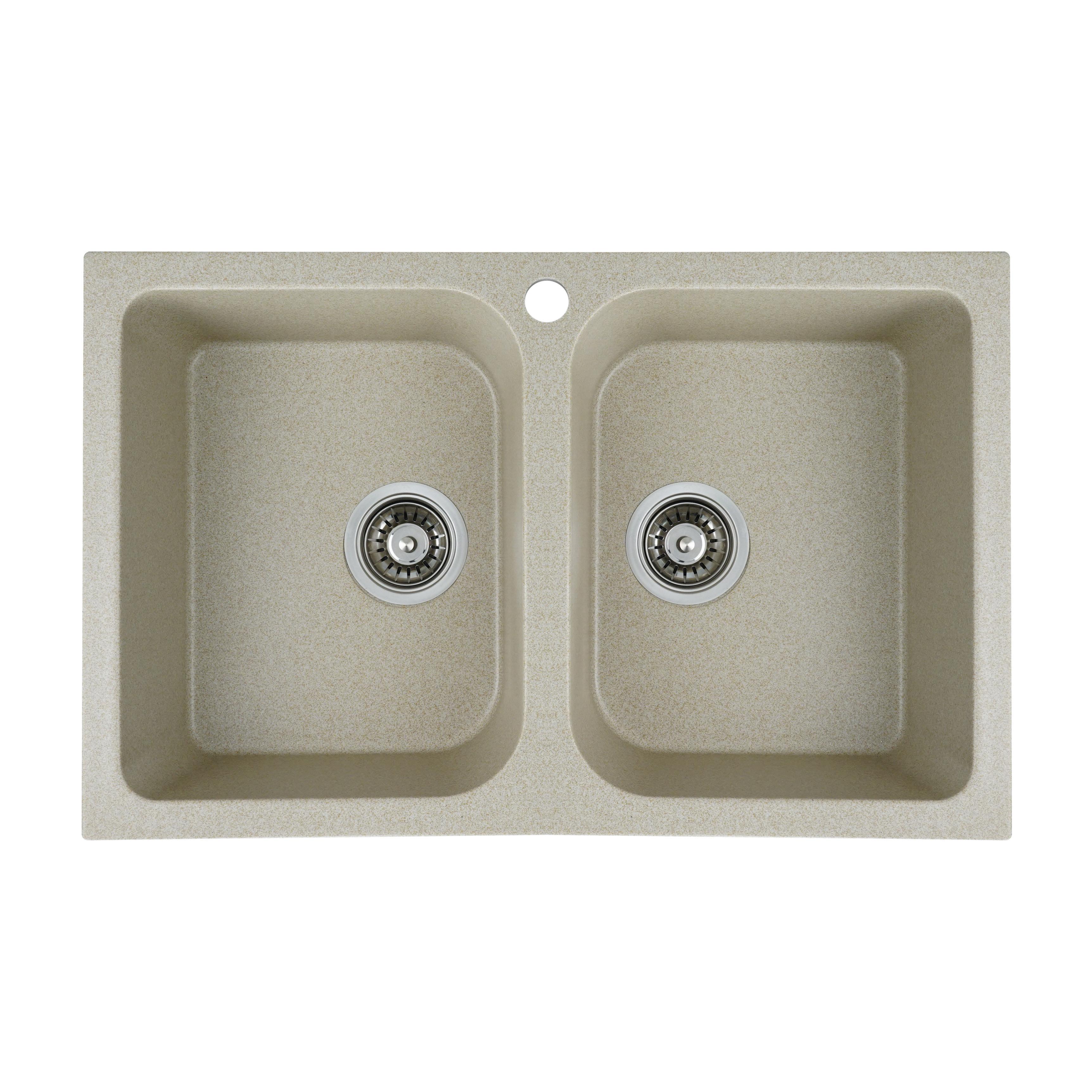 Мийка для кухні Platinum 7648W Twin граніт глянець Сафарі Мийка для кухні Platinum 7648W Twin граніт глянець Сафарі
