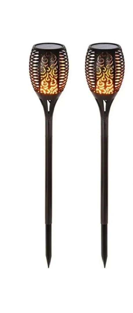 Фонарь водонепроницаемый Solar flame led light sensor activated с эффектом пламени 52 см