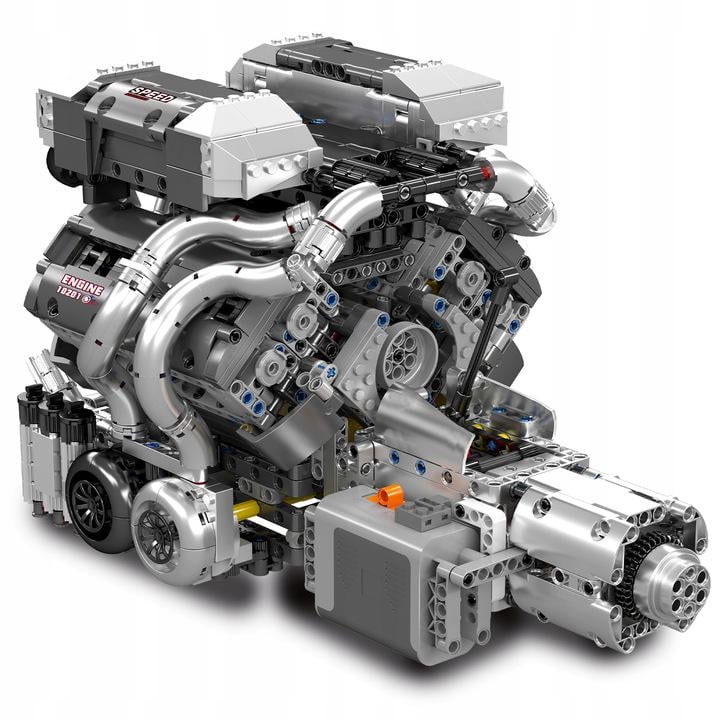 Конструктор двигатель Bugatti W16 Engine Mould King моторизованный детский 2024 дет. (10201)