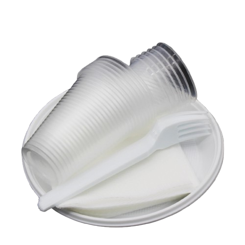 Набор одноразовой посуды на 6 персон Белый (50606943331)