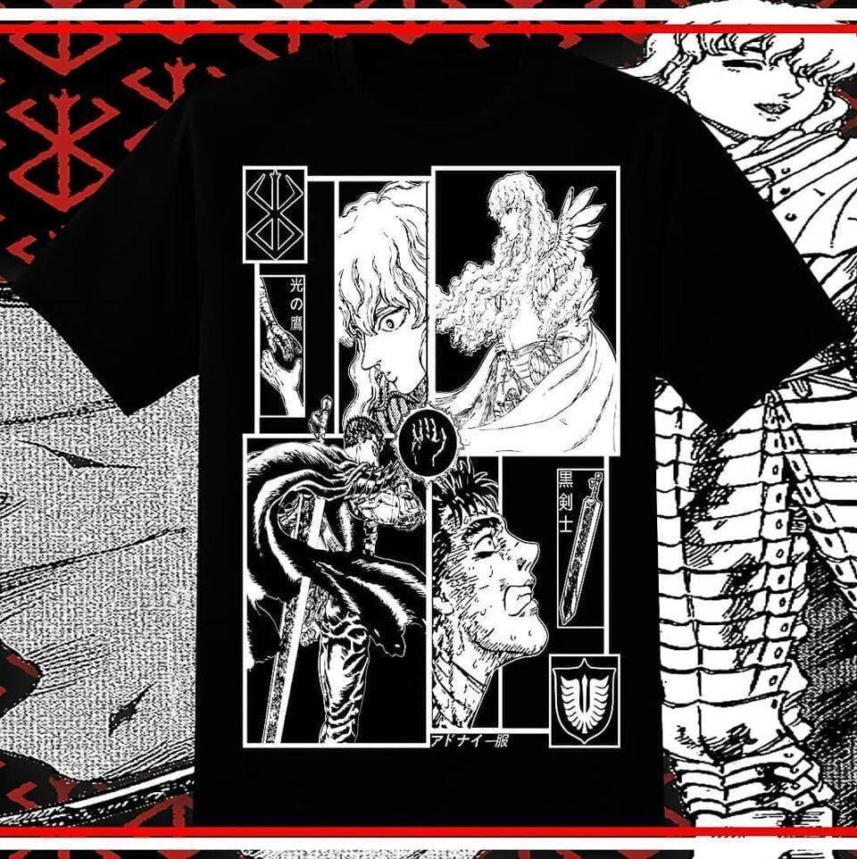 Футболка мужская Гутс Берсерк Аниме Инспиред OS Черный (AnimeJ1162)