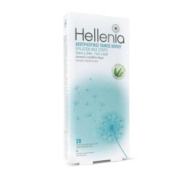 Стрічки для депіляції Hellenia 20 шт. для тіла та ніг/вологі серветки Aloe Vera 4 шт. - фото 2