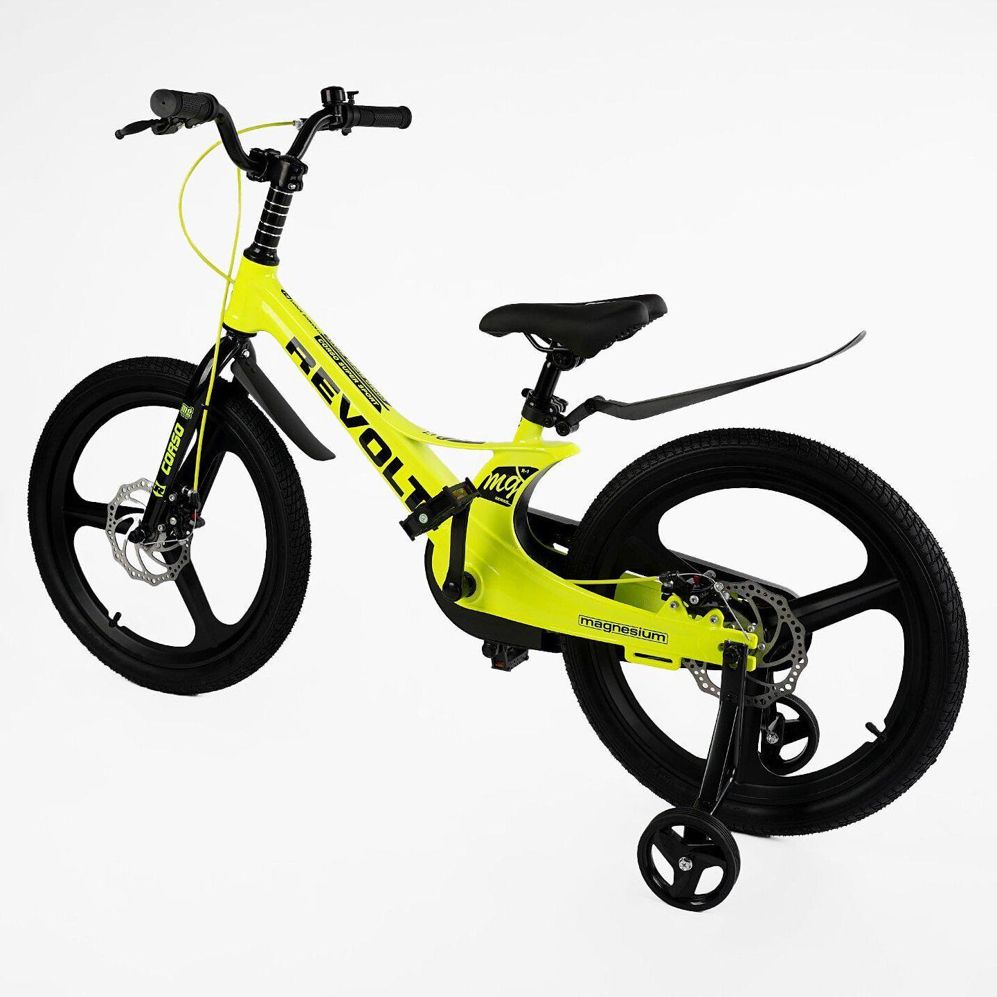 Велосипед двухколесный Corso Revolt 20" детский магниевый Желтый - фото 2 Велосипед двухколесный Corso Revolt 20" детский магниевый Желтый - фото 2